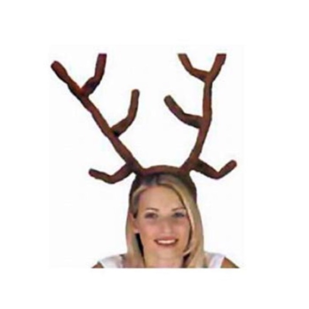 NWT Holiday Headband Plush Reindeer Antlers